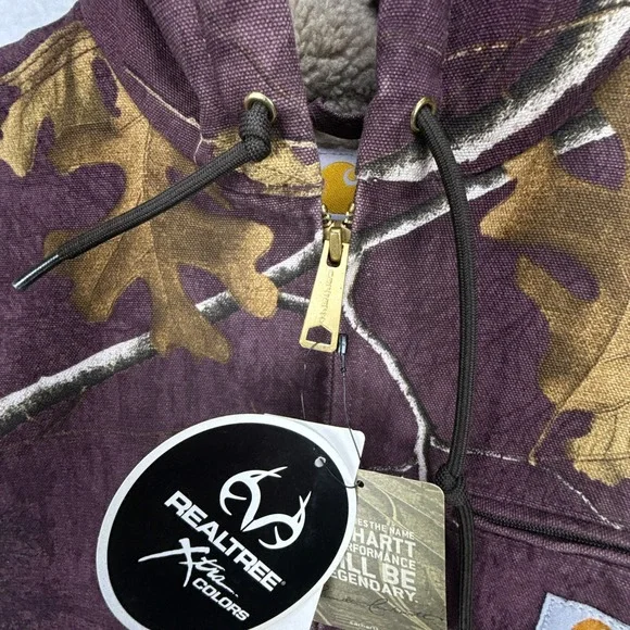 Carhartt Sierra Jacket Sherpa Womens Medium 102309 546 RealTree Camo Purple NWT - Picture 15 of 16